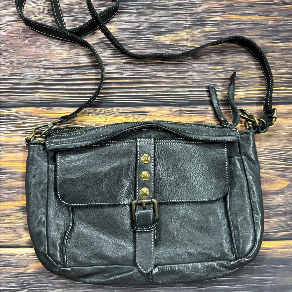 Costanza Rota Black Italian Leather Crossbody Bag